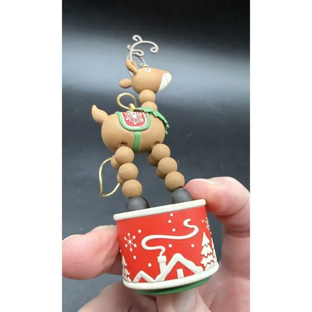 Hallmark Keepsake Ornament Wiggle-Wobble Reindeer QXG3086 No Box Lo16
